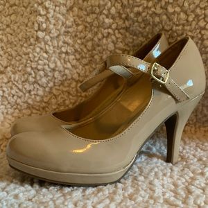 Single Strap Nude Heels